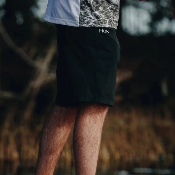 HUK Next Level Shorts Black Size S - Picture 3 of 10